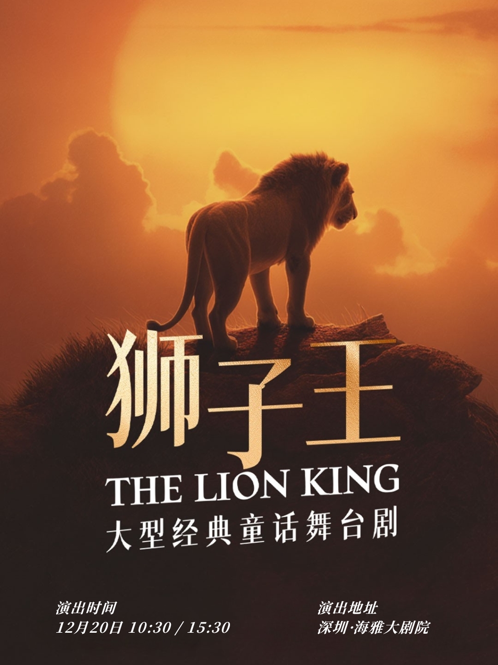 THE LION KING 大型经典童话舞台剧《狮子王》深圳